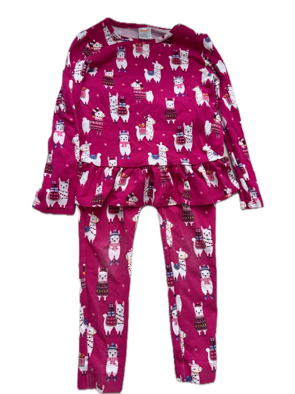 Gymboree Little Llamas Peplum Top & Ponte Leggings Set Size 6 – EUC